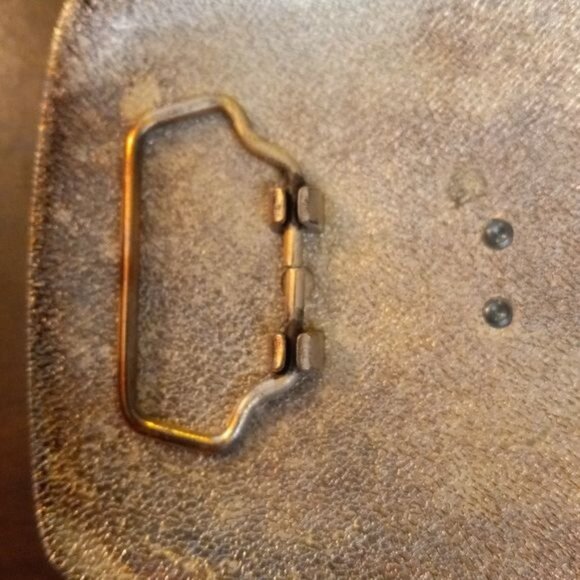 Belt Buckle Flag Dominican Republic Clear Stones Silver Gold Enamel Stars Foral - Picture 10 of 11